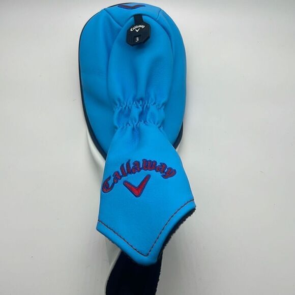 Callaway Golf rare leather fairway club tour headcover red white blue NWOT - Picture 4 of 4